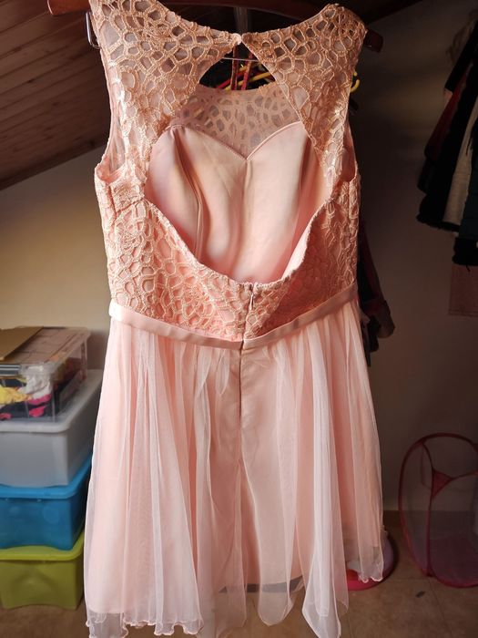 Vestido salmão curto