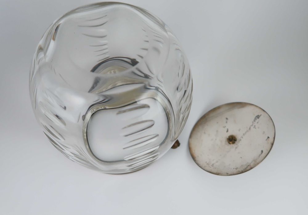 Boleira antiga Art Deco Vidro Lapidado (Ref. 6)