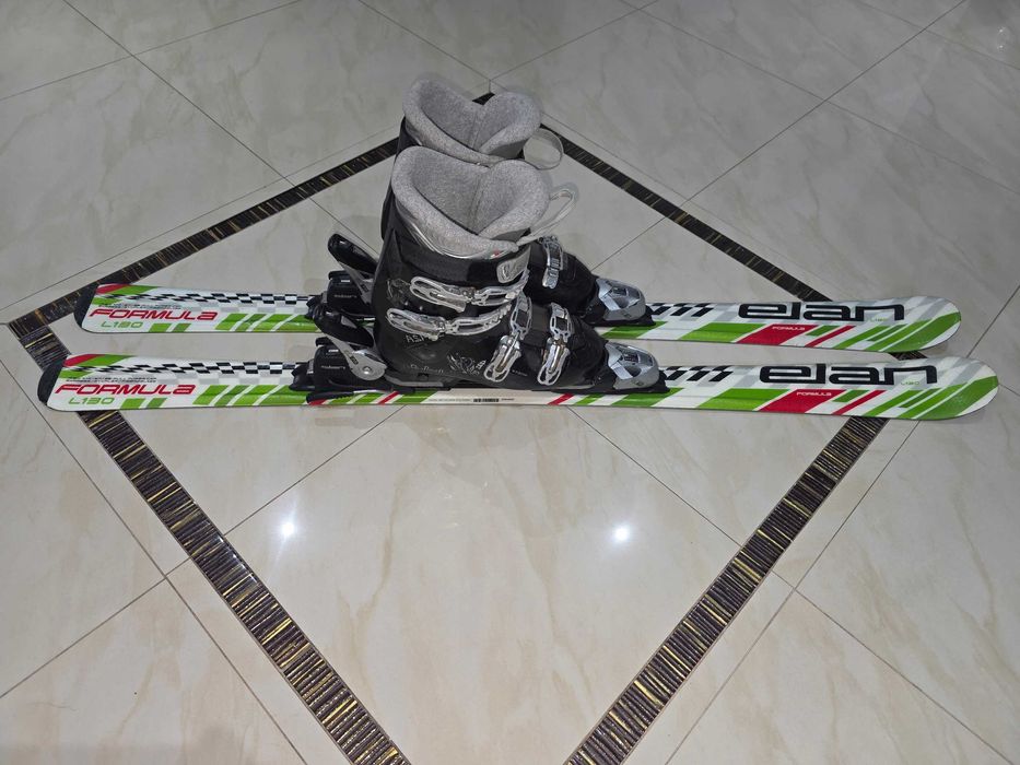 Komplet narty ELAN FORMULA 130CM+buty 25CM rozm.39