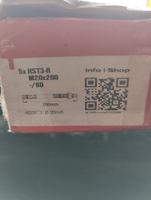 Hilti  Анкерний болт HST4-R M20×170mm.