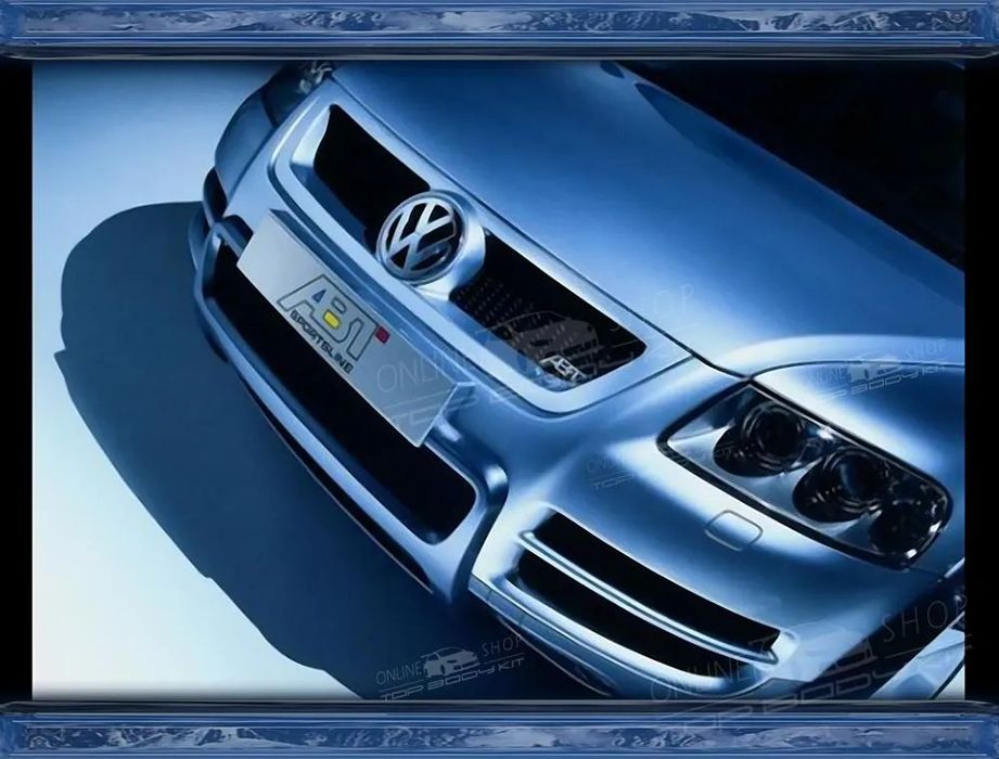 VW TOUAREG 02-10 GRILL + CZARNA SIATKA PODKŁAD