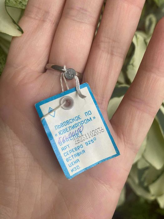 НОВА срібна обручка 925проба 18розмір