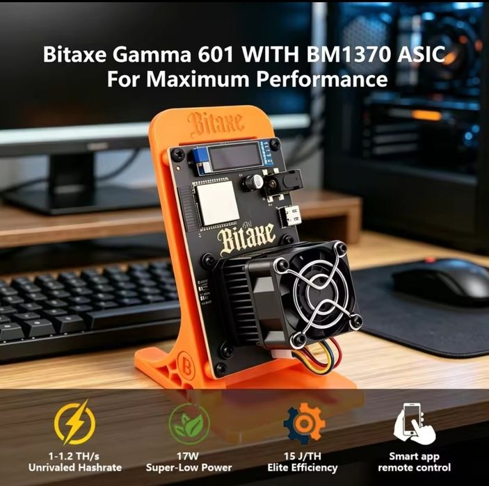STARMINER Smart, Біткоін майнер Bitaxe Gamma 601 Solo Miner 1.2Th/s 18-25W, УЦІНКА