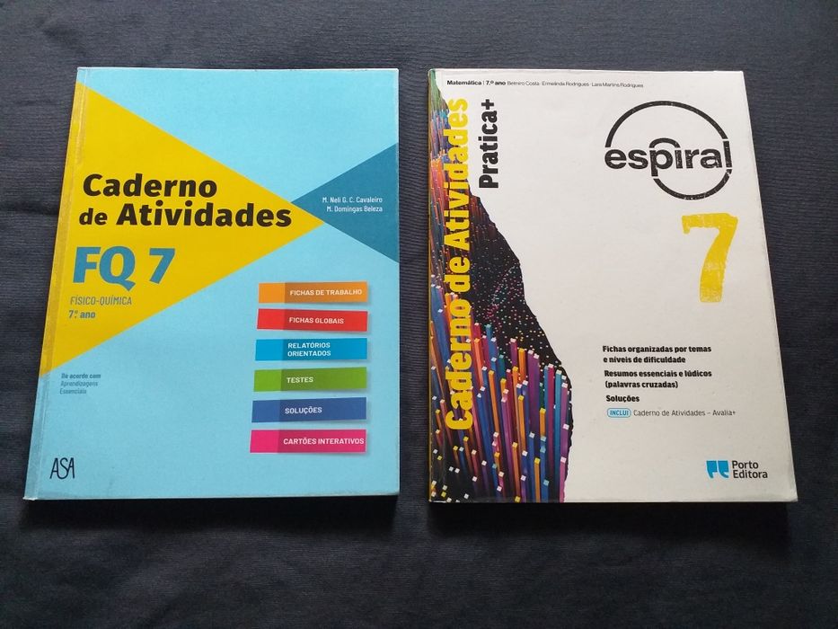 Cadernos actividades 7° ano como novos