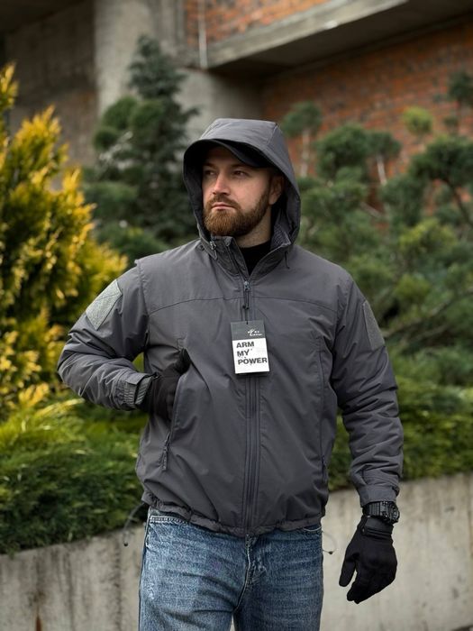 Зимова мембрана куртка Level7 сіра. Левел 7. Тактична куртка пуховик