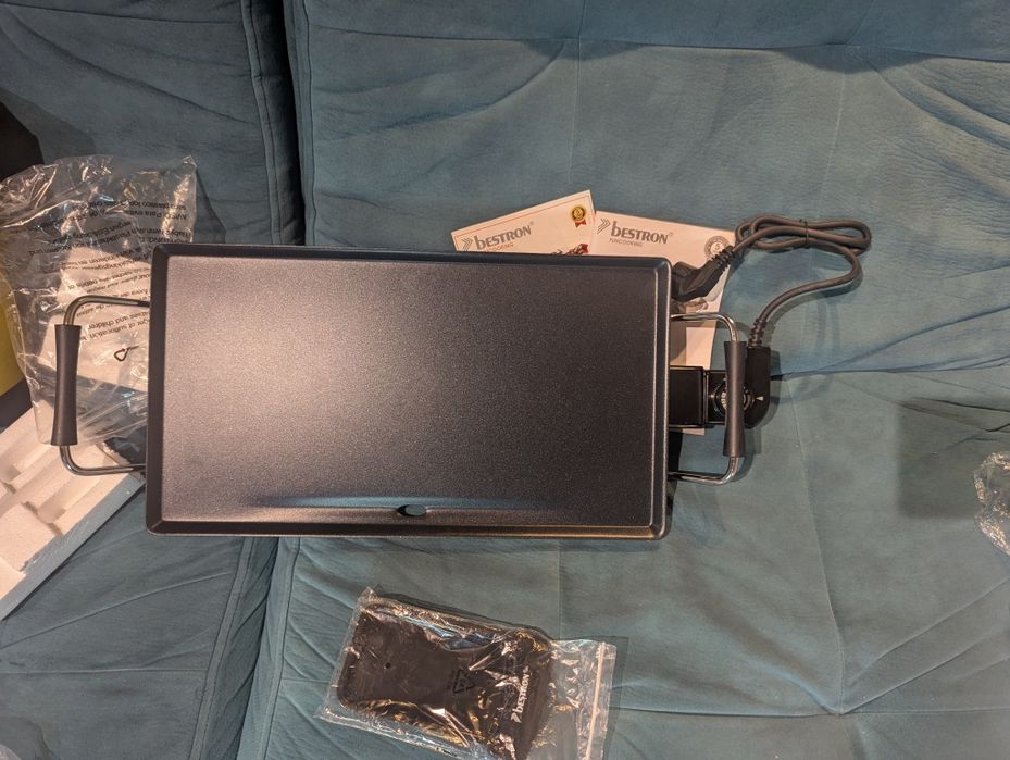 Большой плоский гриль для улицы и дома новый Bestron ABP602  2000Вт