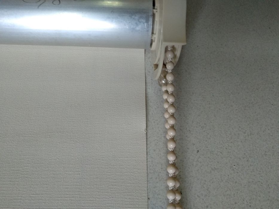 Persiana de rolo bege 100 % poliester lavável