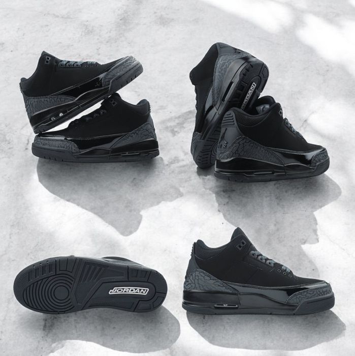 р36-45 Кросівки Air Jordan 3 Black White Off noir Clement