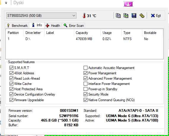 Dysk HDD Seagate 2,5" 500GB Momentus 5400.6 [060]