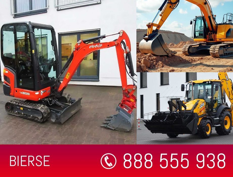 Wynajem minikoparki koparko ładowarka minikoparka koparka