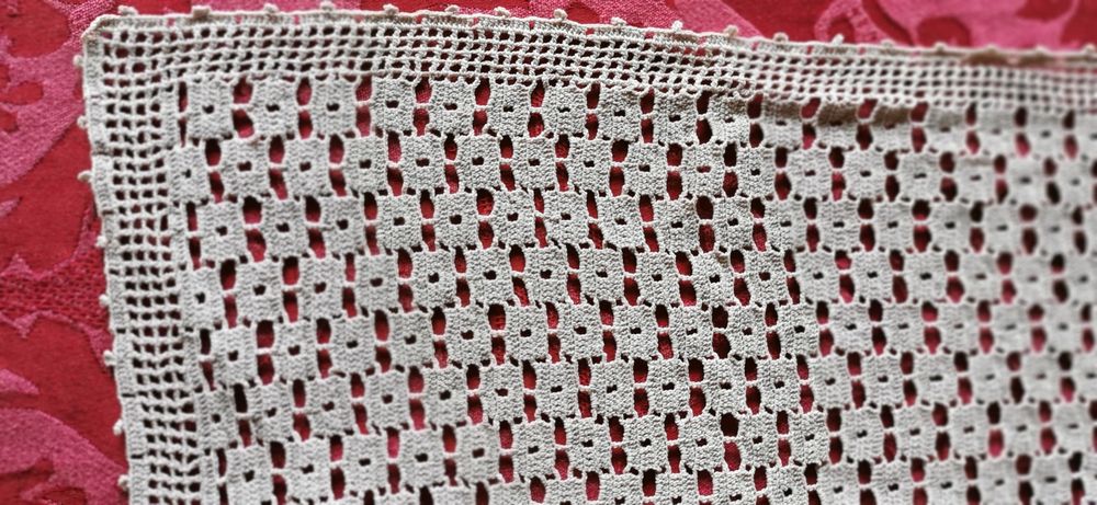 Naperon croché manual cor beije