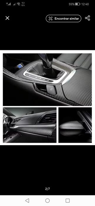 3 D fibra de carbono  5 metros x 10 cm