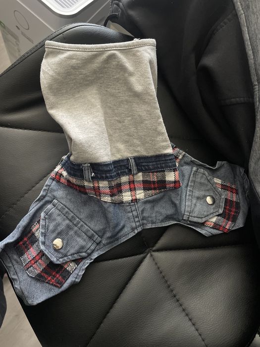 Одежда для мини йорка , маленьких собак одета 2 раза комбинезон зимний