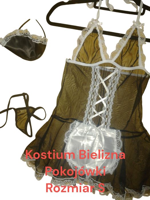 Kostium bielizna koszulka Pokojówki  Wieczór panieński Rozmiar S- M