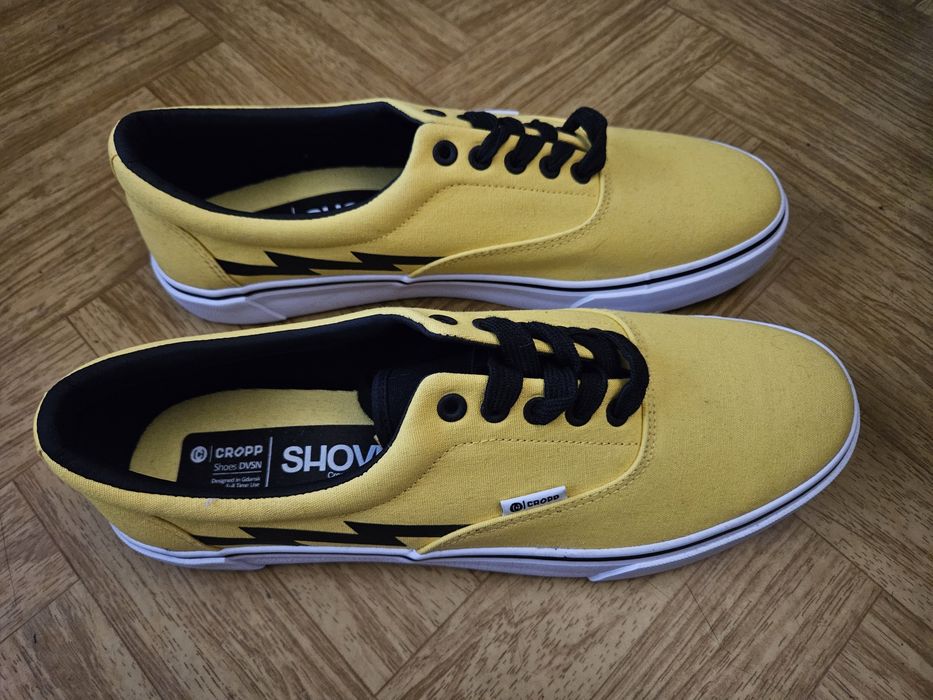 NOWE | Trampki męskie | Cropp | Żółto-Białe | Motyw błyskawica | 46 | Dł. wkł 30 cm | Szybka wysyłka InPost!