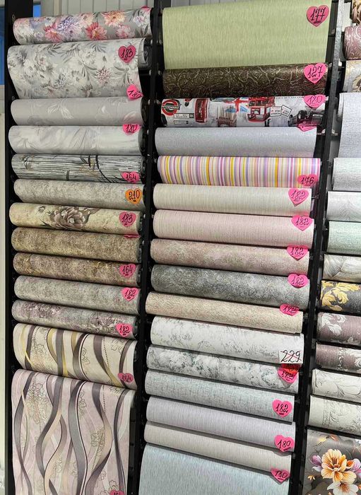 Шпалери паперові дуплекс та вологостійкі 53см шириною 10м довжиною