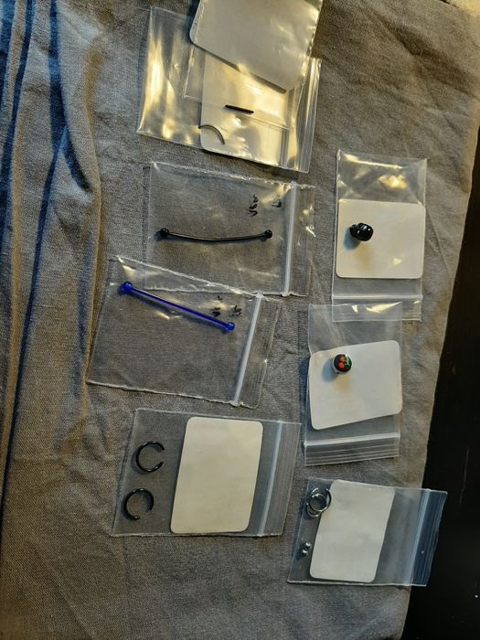 Pack piercings - barbell, banana, ball closure ring