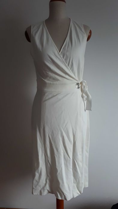 Massimo Dutti - biała sukienka rozmiar L