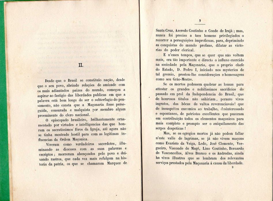 RARÍSSIMO Manifesto da Maçonaria do Brasil - Rio de Janeiro - 1872 !!!