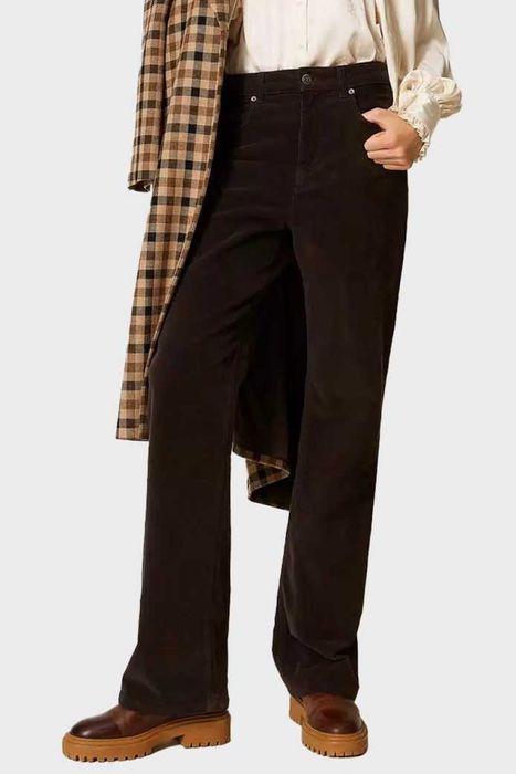 Вельветові брюки коричневі