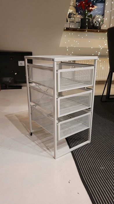 Komoda LENNART Ikea biała stalowa