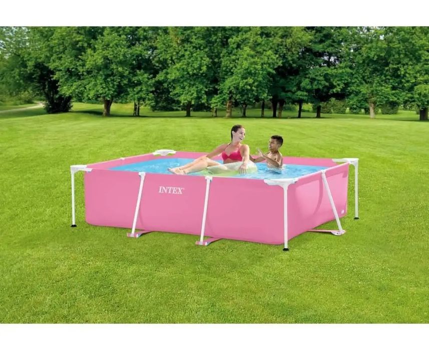 Каркасний басейн 220 x 150 x 60 см Pink Rectangular Frame Pool