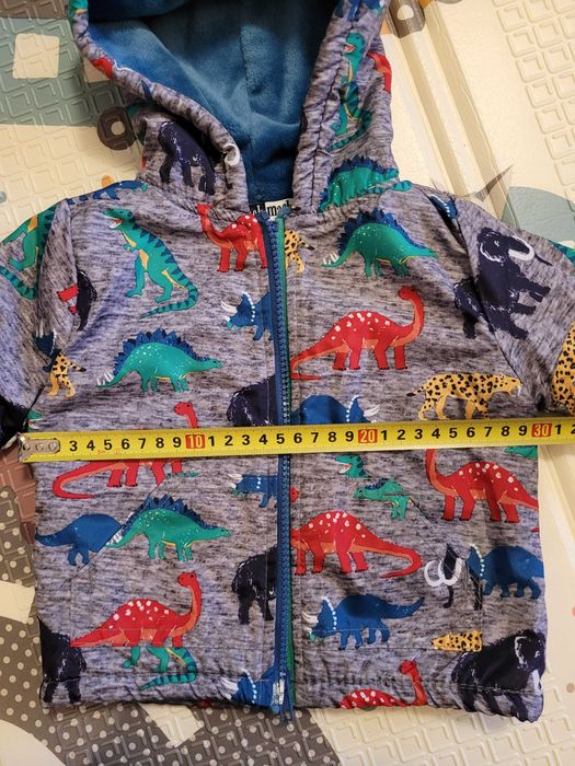 Kurtka dziecięca jesienna zimowa dla niemowlaka dino