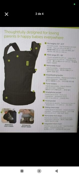 Mochila pra transporte de bebé desde o nascimento