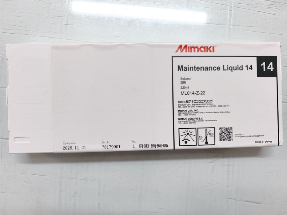 Mimaki líquido de manutenção.