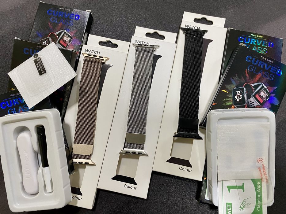 Kit Pelicula Pulseira - Apple Watch 1/2/3/4/5/6/SE/7/8/9/Ultra