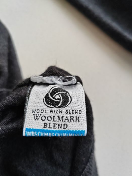 Wełniany sweter 38 Woolmark sweter z wełny basic