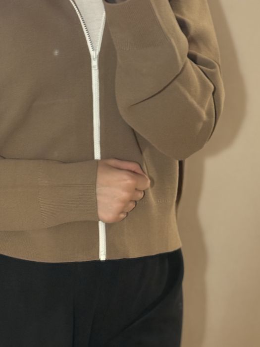 Бежевий zip кардиган Uniqlo - розмір XS, S