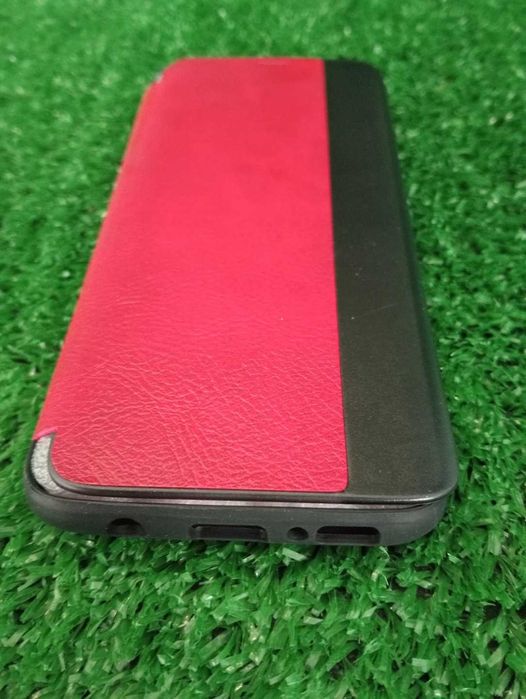 Etui z klapką Samsung Galaxy S8 EKOSKÓRA PU BOOK czerwono-czarne NrW21