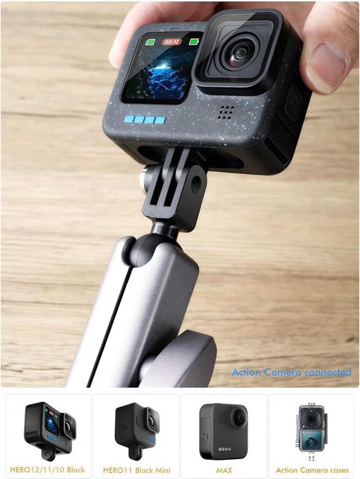 Lammcou Uchwyt motocykl rower na kamere GoPro Hero Insta-360 X3 Go 3