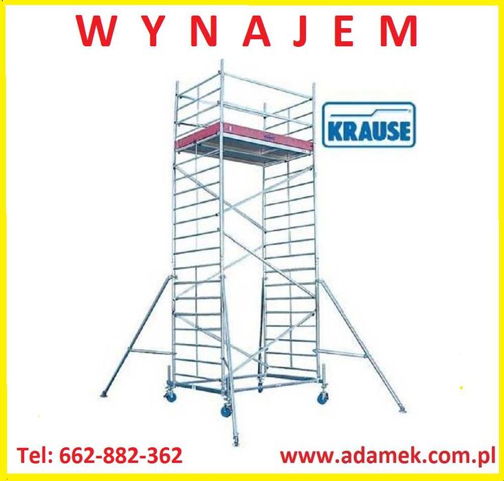 ADAMEK.Rusztowania aluminiowe jezdne, przejezdne. WYNAJEM-Mszana Dolna