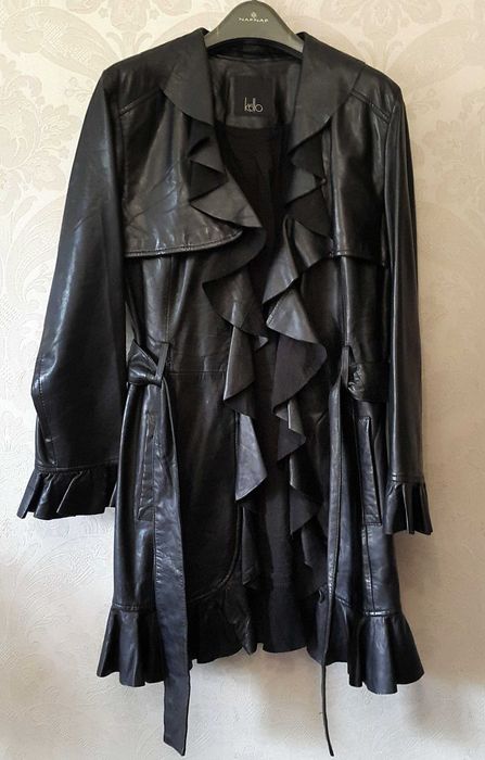 Натуральное кожаное плащ-платье. Дания.