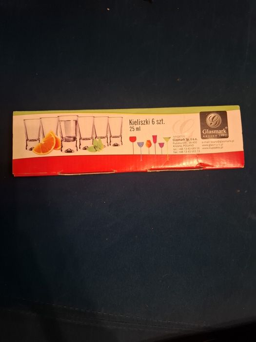 Kieliszki do wódki nowe 6 szt 25 ml