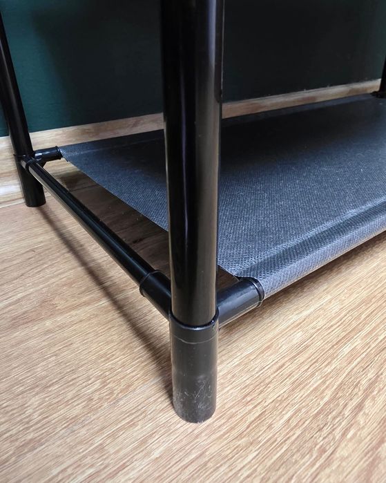 Nowy metalowy wieszak stojący loft do przedpokoju z półkami