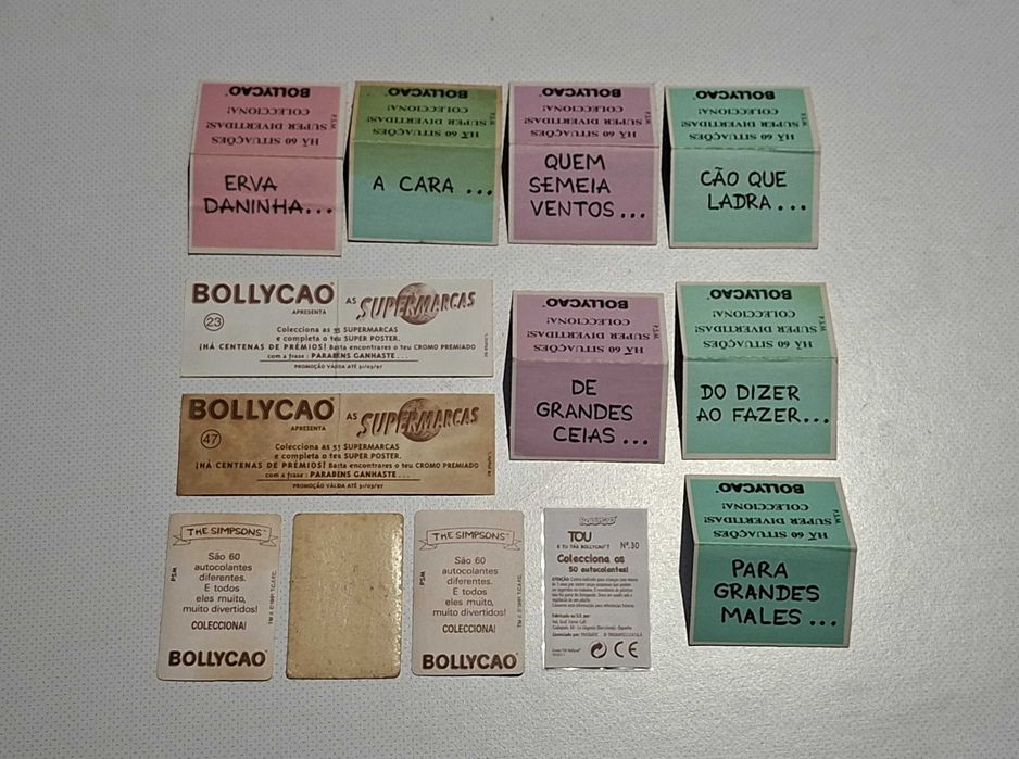 BOLLYCAO - Raros cartões autocolantes vintage, colecionáveis