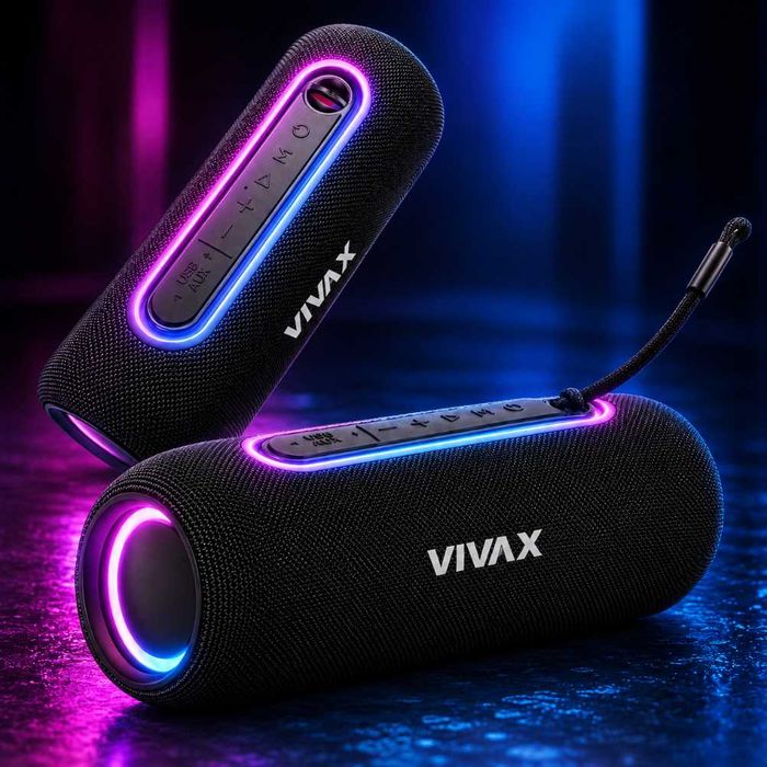 Głośnik Bluetooth VIVAX BS-110 10W TWS LED IPX5 USB-C