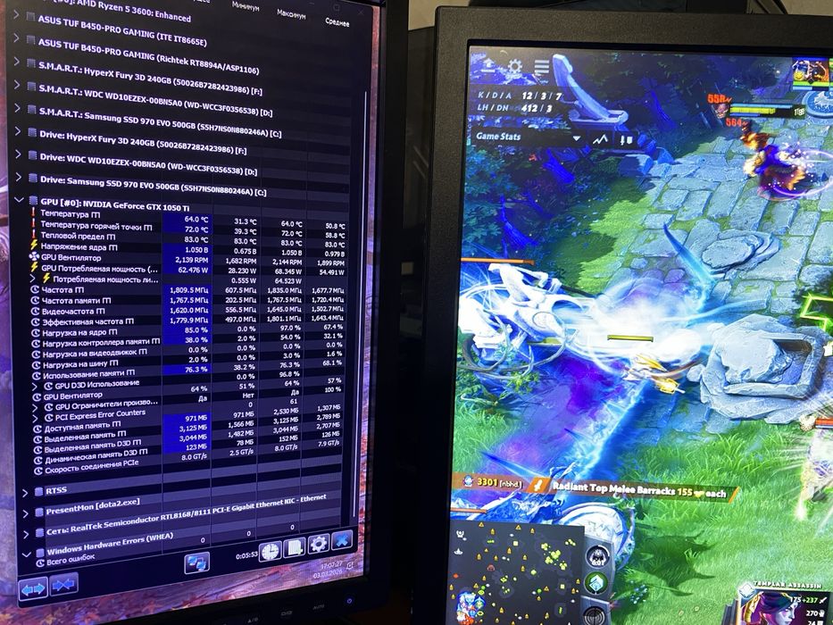 Asus Dual GTX 1050ti 4Gb