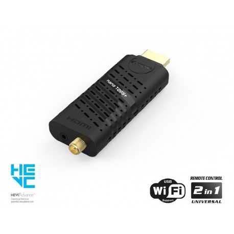 Edision NANO T265+ tuner DVB-T2 HEVC HDMI USB 2w1 mini rozmiar WIFI