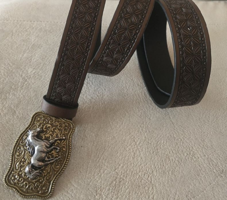 Pasek skórzany jeździecki cowboy ski KOŃ JEŹDZIECTWO Texas USA.Arizona