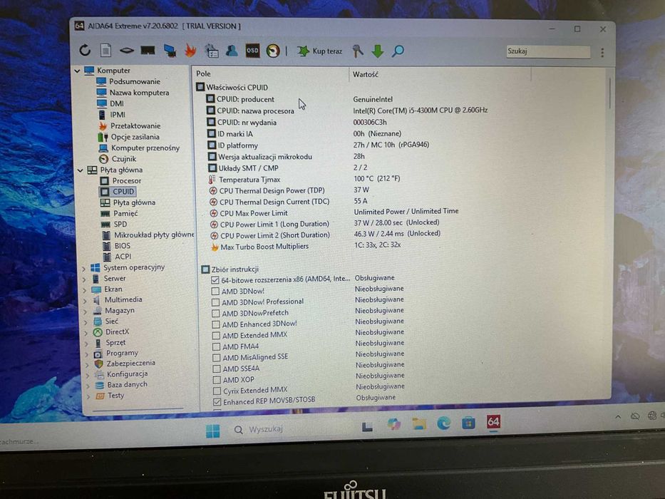 Laptop 14" Fujitsu E734, 8GB RAM, 128GB SSD, Windows 11 Pro