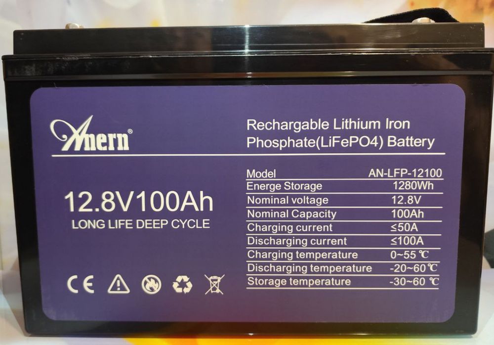 Акумулятор Anern LiFePO4 12V 100A AN-LFP12100 1280Wh є в наявності