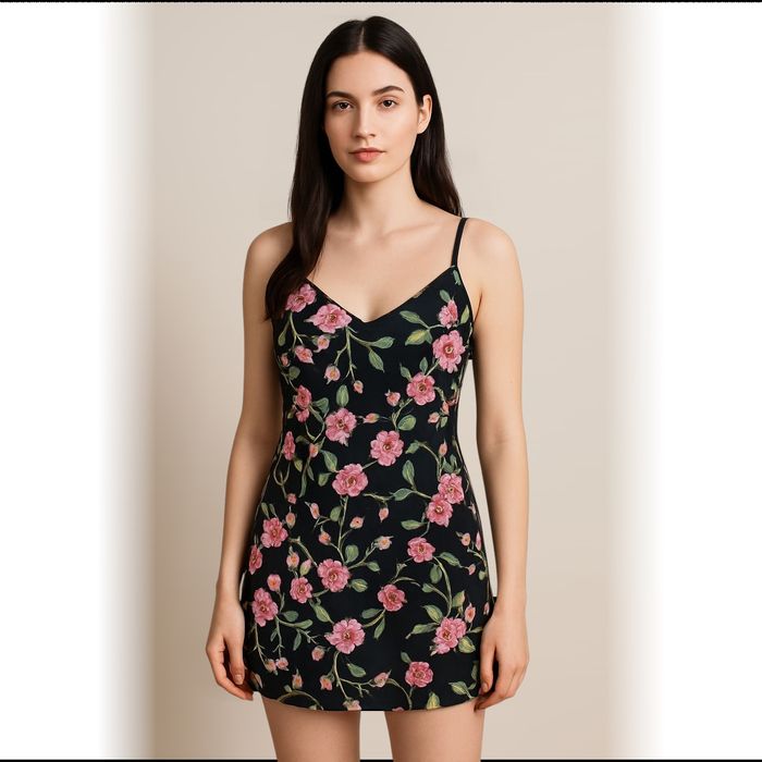 Мини платье с вышивкой