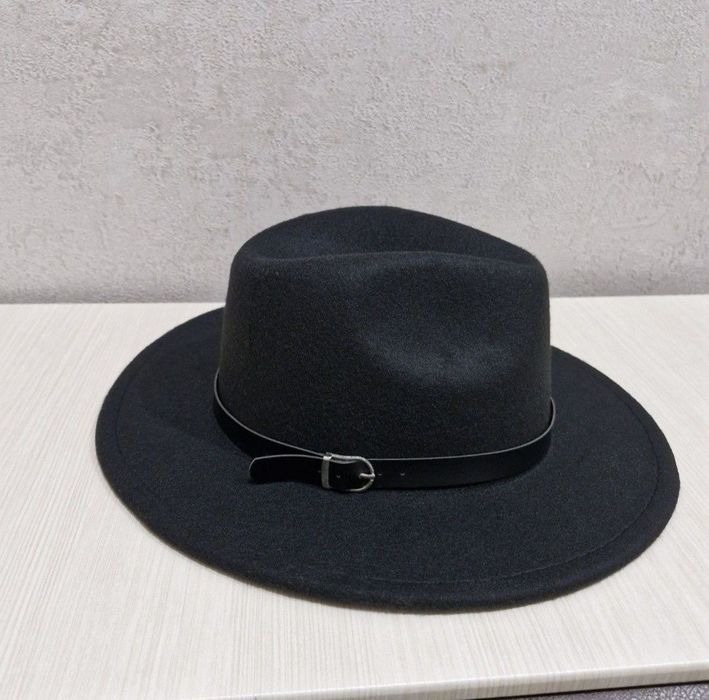 Капелюх чорний фетровий федора