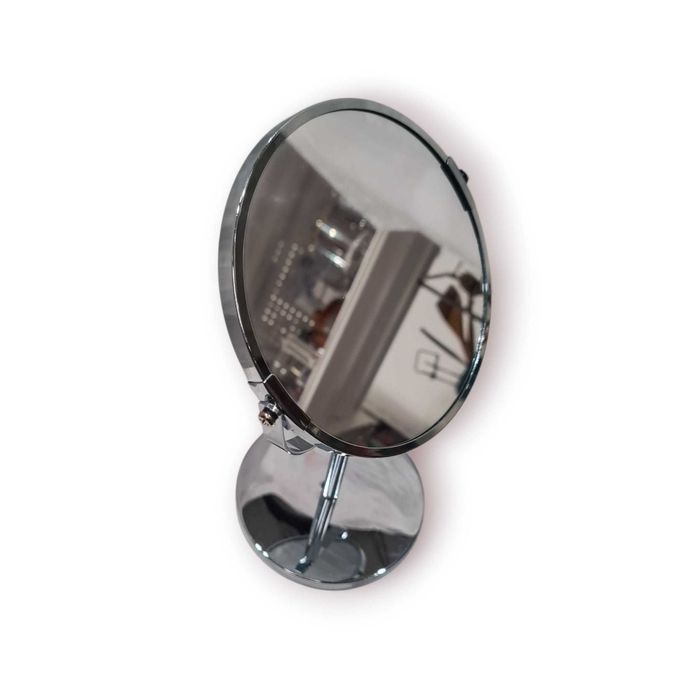 Espelho Mesa Dupla Face Metal Cromado