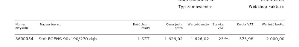 Stół dębowy NOWY owalny