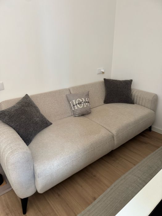 Sofá de 3 lugares com cama - Bege